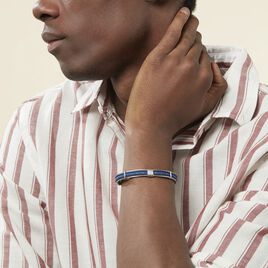 Bracelet Erick Acier Blanc - Bracelets cordon Homme | Histoire d’Or