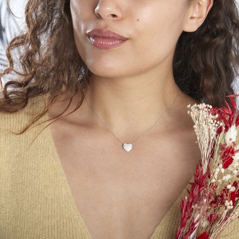 Collier Or Blanc Dann Oxydes De Zirconium - Colliers Femme | Histoire d’Or