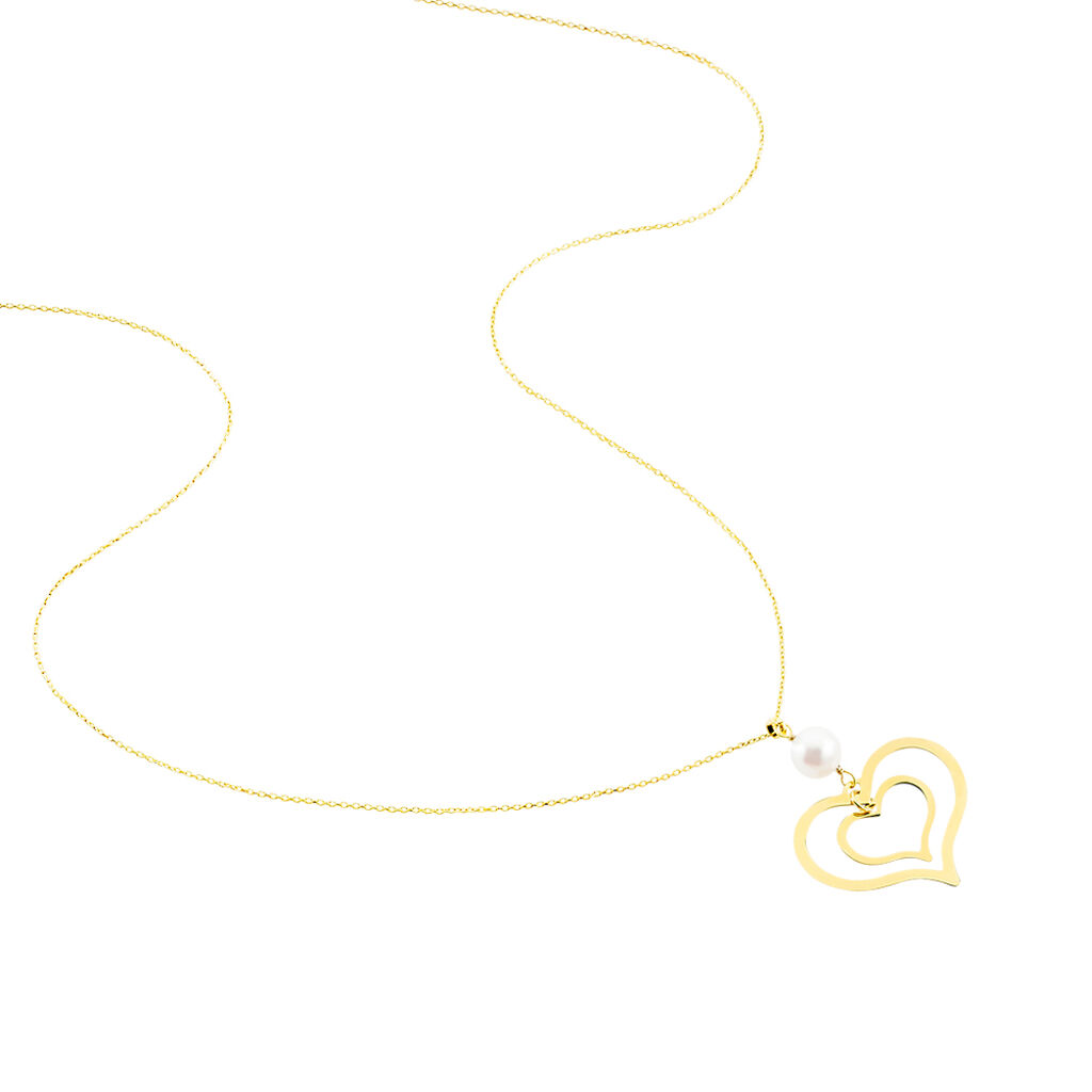 Collier Double Ajoure Or Jaune Perle De Culture - Colliers Femme | Histoire d&rsquo;Or