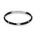 Bracelet Jourdan Cuir Noir - Bracelets Homme | Histoire d’Or