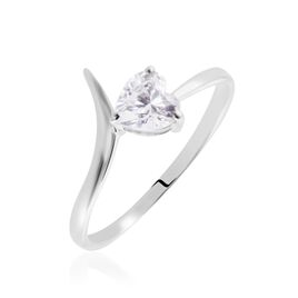 Bague Valeriana Or Blanc Oxyde De Zirconium - Bagues solitaires Femme | Histoire d’Or