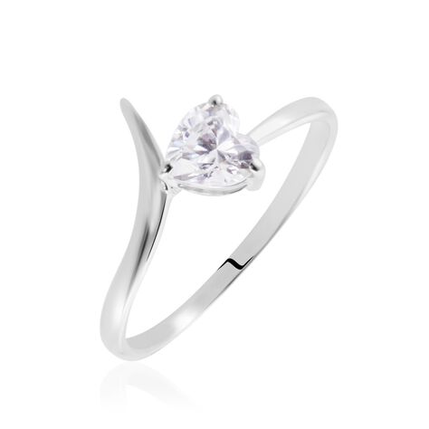 Bague Valeriana Or Blanc Oxyde De Zirconium - Bagues solitaires Femme | Histoire d’Or