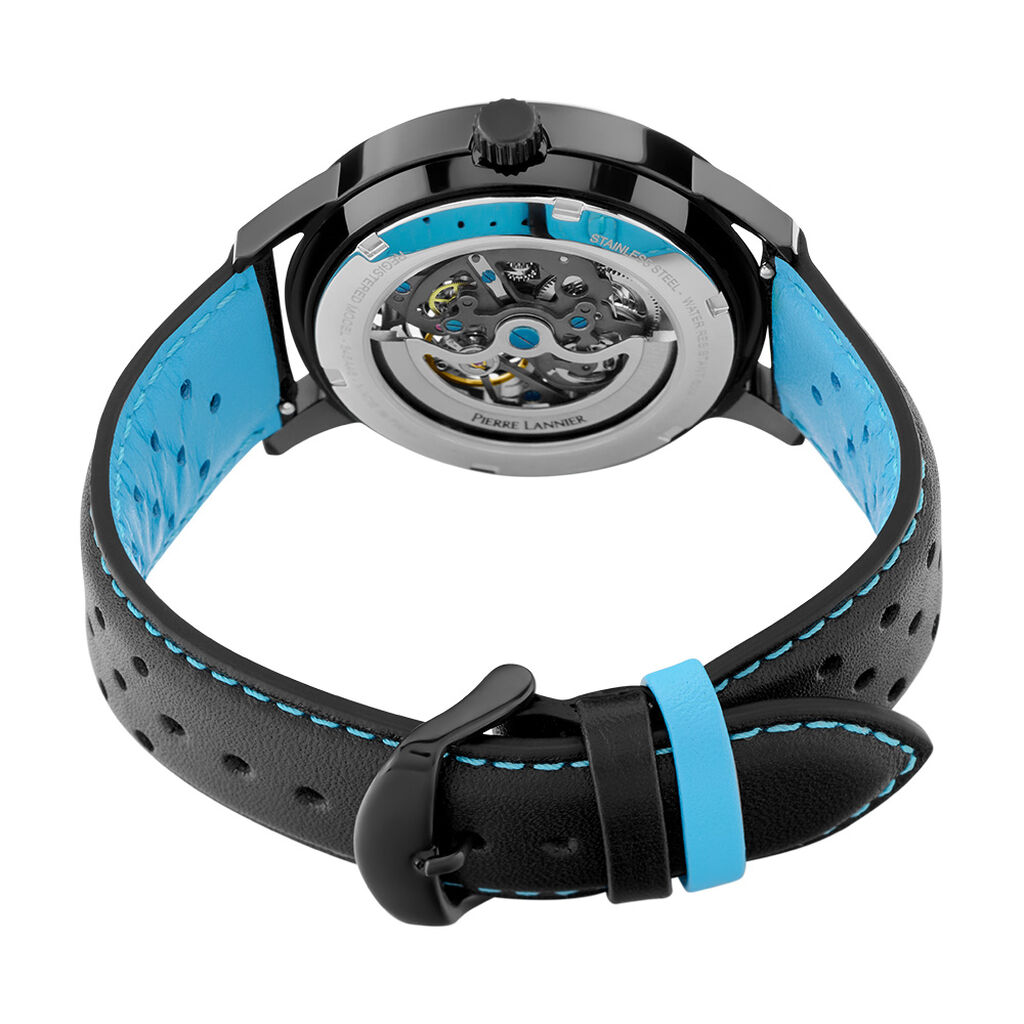 Montre Pierre Lannier Paddock Noir - Montres m&eacute;caniques Homme | Histoire d&rsquo;Or