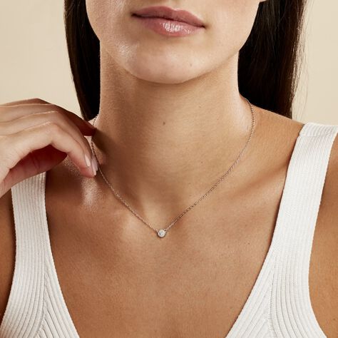 Collier Minna Argent Blanc Oxyde De Zirconium - Colliers fantaisie Femme | Histoire d’Or