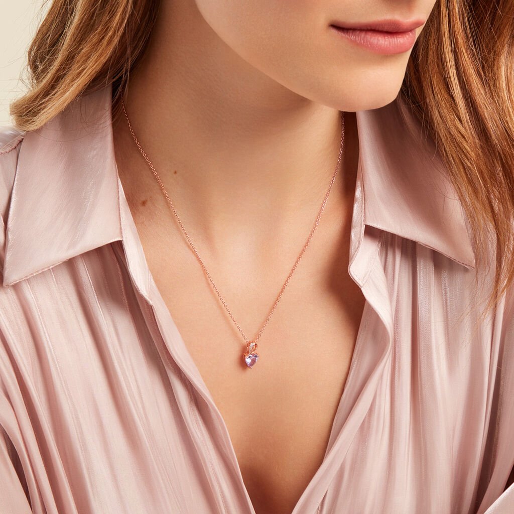 Collier Atieno Argent Rose Oxyde De Zirconium - Colliers fantaisie Femme | Histoire d’Or