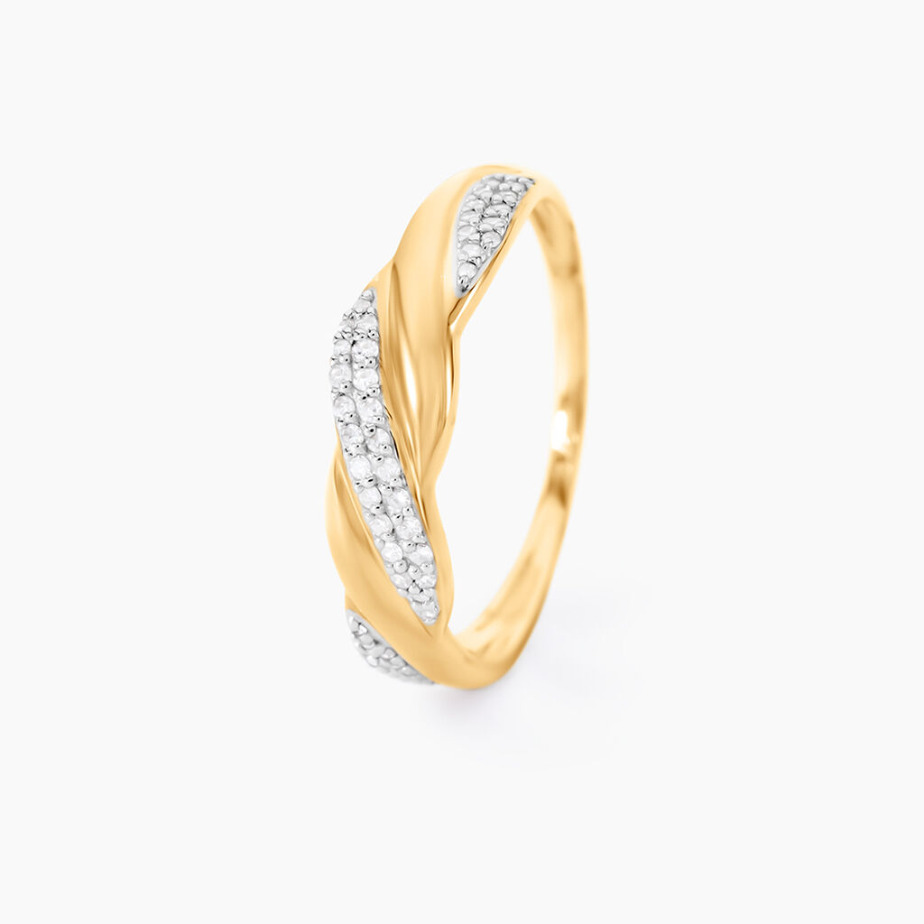 Bague Admète Or Jaune Diamant - Bagues avec pierre Femme | Histoire d’Or
