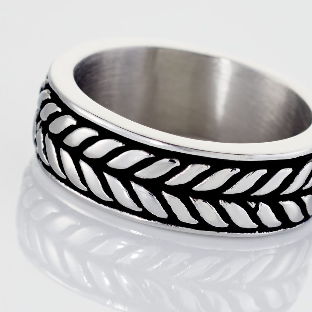 Bague Acier Blanc Gordon - Bagues fantaisie Homme | Histoire d’Or