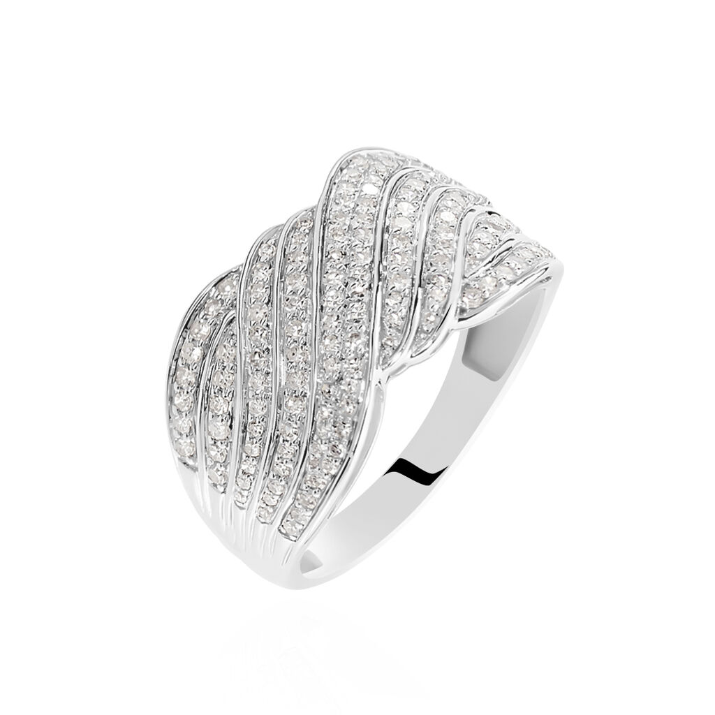 Bague Elfidia Or Blanc Diamant - Bagues avec pierre Femme | Histoire d’Or