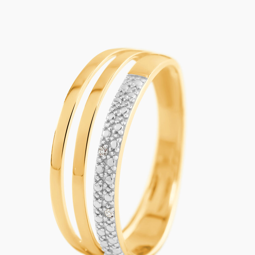 Bague Clotilda Or Jaune Diamant - Bagues avec pierre Femme | Histoire d&rsquo;Or