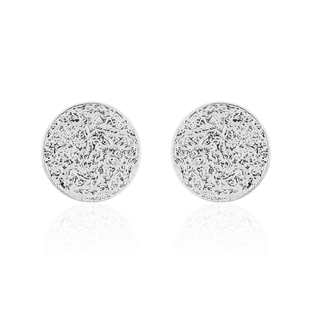 Boucles D'oreilles Puces Blanka Argent Blanc - Boucles d'oreilles fantaisie Femme | Histoire d’Or