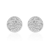Boucles D'oreilles Puces Blanka Argent Blanc