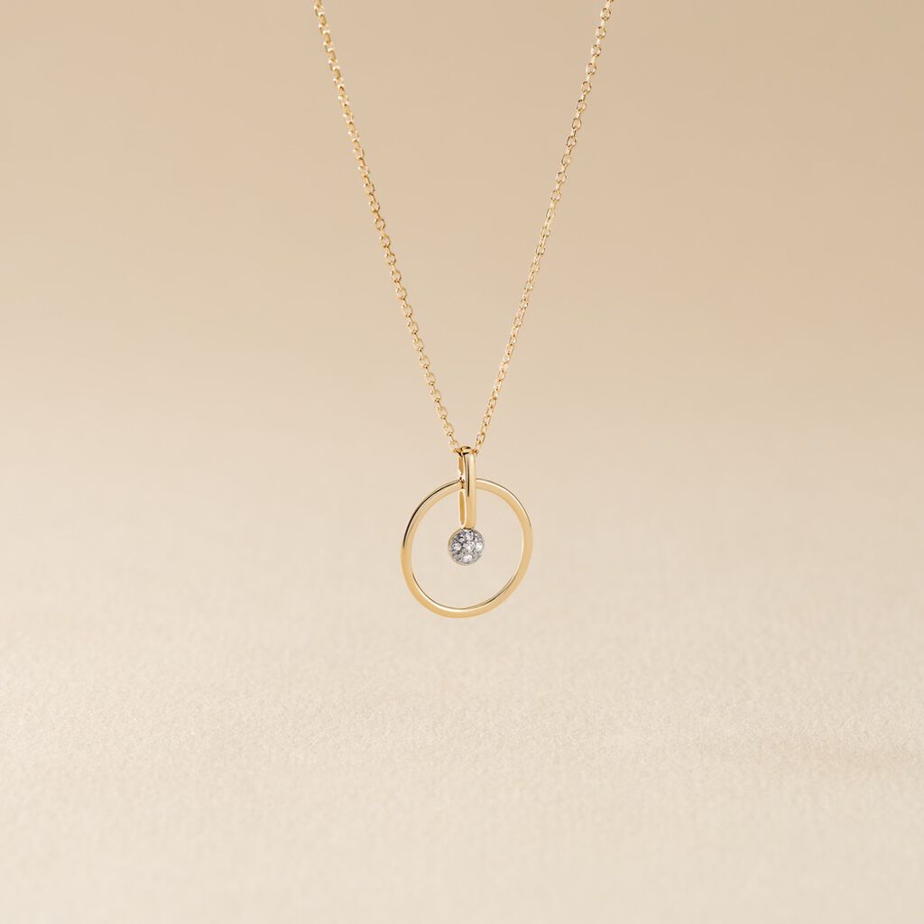 Collier Or Jaune Adrienn Diamants - Colliers Femme | Histoire d&rsquo;Or