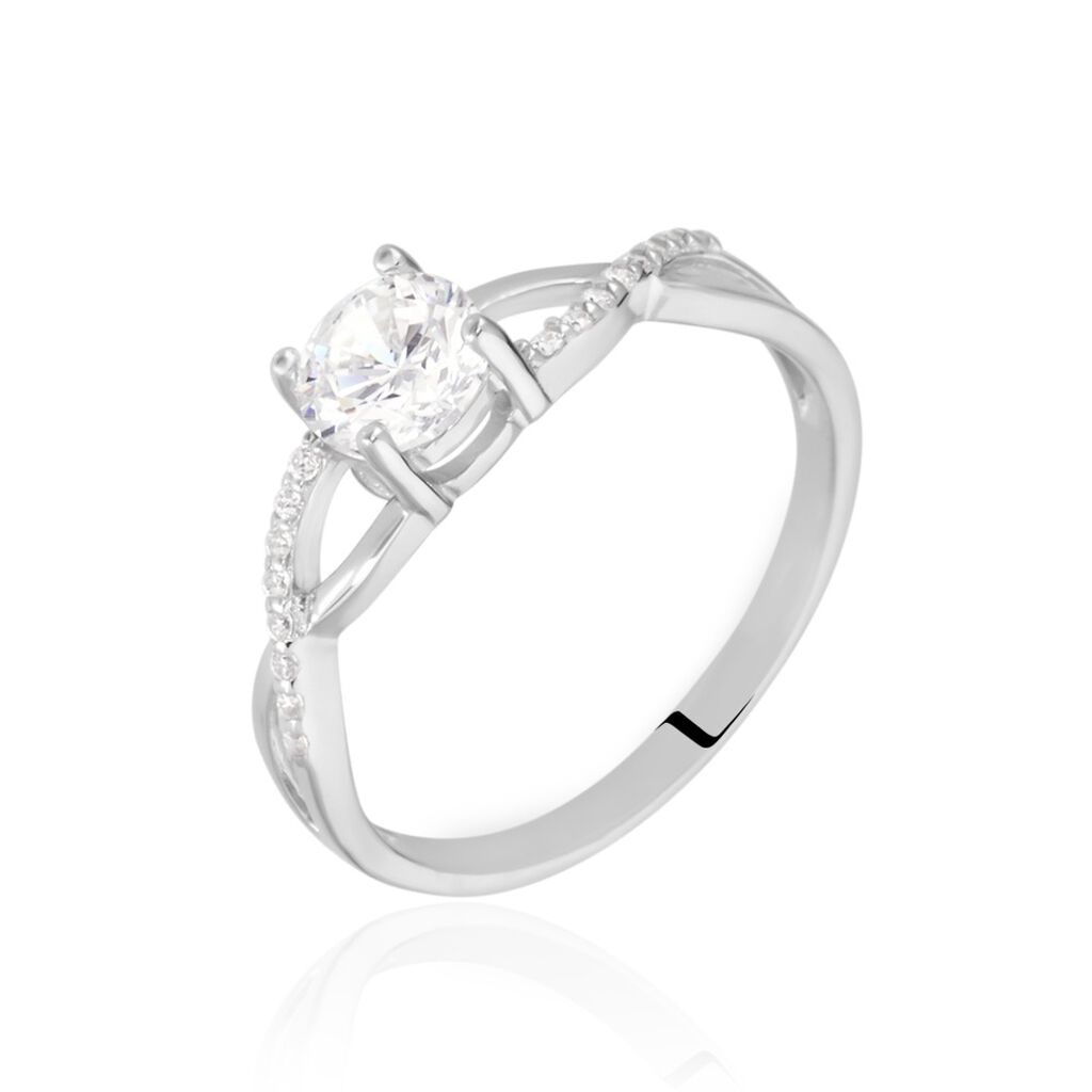 Bague Maryna Argent Blanc Oxyde De Zirconium - Bagues solitaires Femme | Histoire d’Or