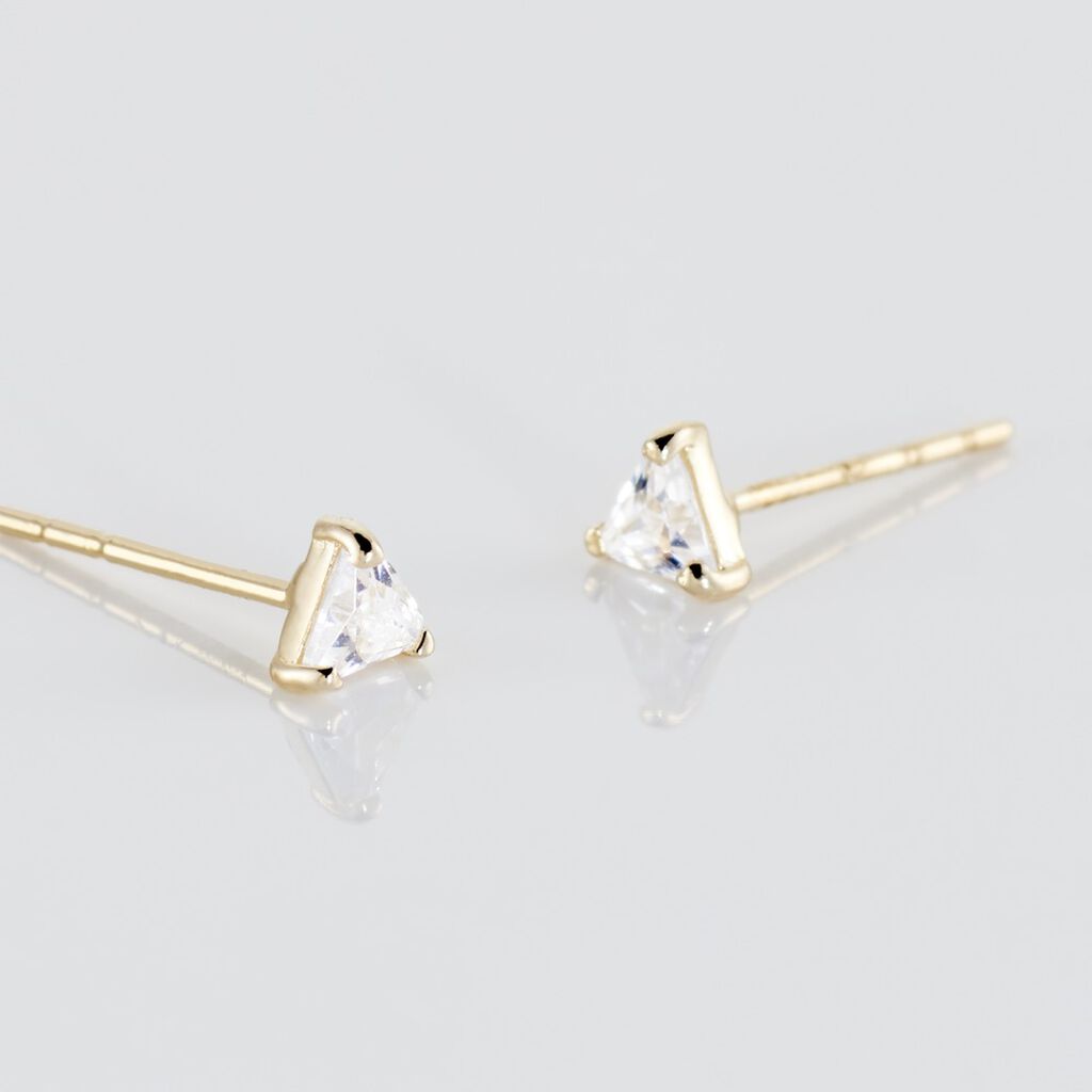 Boucles D'oreilles Puces Achilee Or Jaune Oxyde - Clous d'oreilles Femme | Histoire d’Or