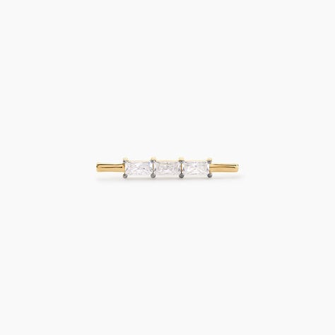 Bijou D'oreille Unitaire Alon Or Jaune Oxyde De Zirconium - Boucles d'oreilles empierr&eacute;es Femme | Histoire d&rsquo;Or