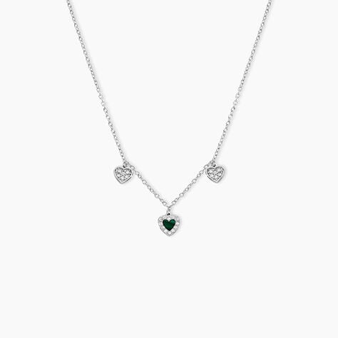 Collier Lovia Argent Blanc Malachite Oxyde De Zirconium - Colliers fantaisie Femme | Histoire d&rsquo;Or