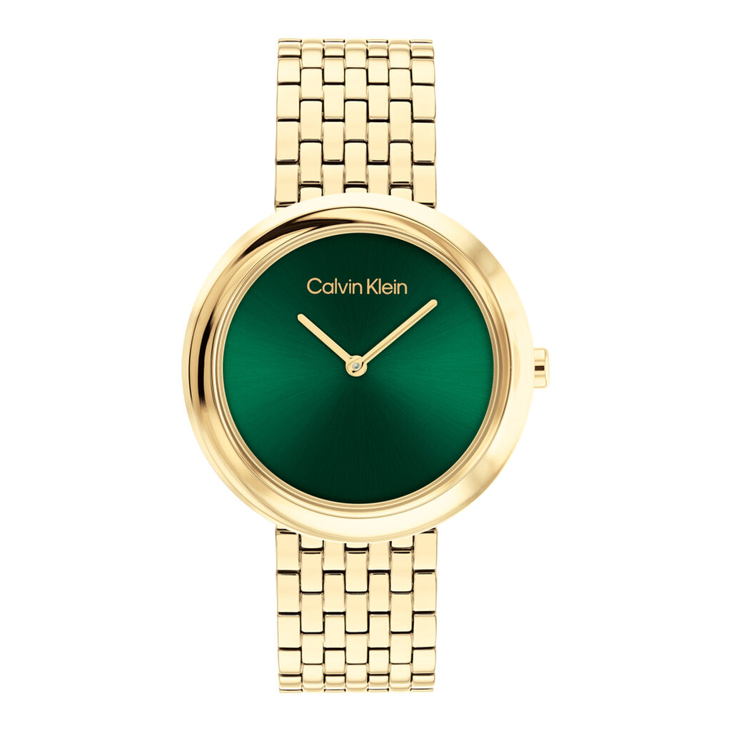 Montre Calvin Klein Twisted Bezel Vert - Montres Femme | Histoire d&rsquo;Or