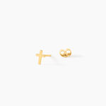 Boucles D'Oreilles Puces Christiana Or Jaune - Clous d'oreilles Femme | Histoire d&rsquo;Or
