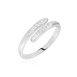 Bague Ajustable Mendel Argent Blanc Oxyde De Zirconium - Bagues avec pierre Femme | Histoire d&rsquo;Or