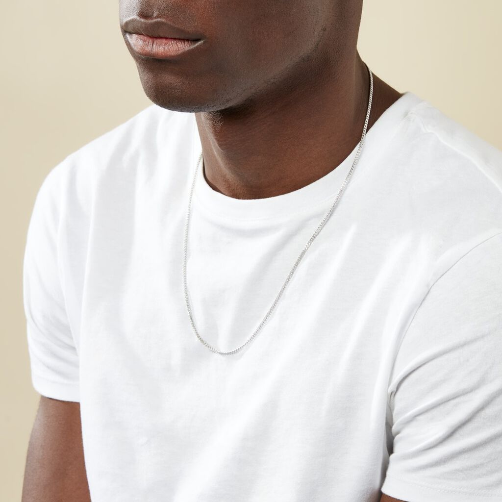 Collier Casper Argent Blanc - Chaines Homme | Histoire d’Or