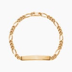 Bracelet Identit&eacute; Plaqu&eacute; Or Jaune Bixente - Gourmettes Homme | Histoire d&rsquo;Or