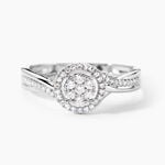 Bague Cissy Platine Blanc Diamant - Bagues avec pierre Femme | Histoire d&rsquo;Or