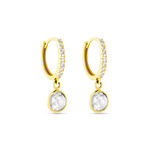 Cr&eacute;oles Or Jaune Arielle Oxyde De Zirconium - Boucles d'oreilles cr&eacute;oles Femme | Histoire d&rsquo;Or