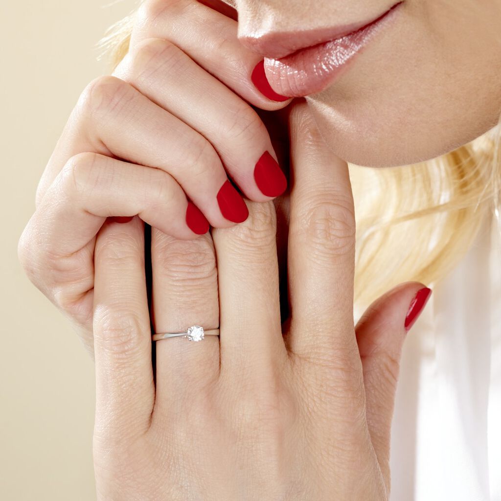 Bague Solitaire Aphrodite Or Blanc Diamant - Bagues solitaires Femme | Histoire d’Or