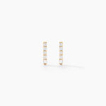 Boucles D'oreilles Puces Damion Or Jaune Oxyde De Zirconium - Clous d'oreilles Femme | Histoire d&rsquo;Or