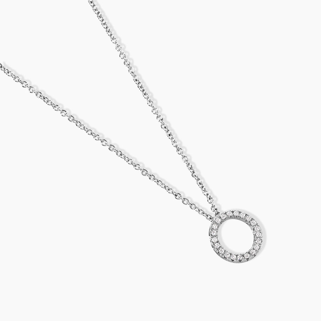 Collier Enorig Argent Blanc Oxyde De Zirconium - Colliers fantaisie Femme | Histoire d&rsquo;Or