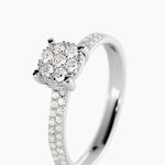 Bague Frika Or Blanc Diamant - Bagues avec pierre Femme | Histoire d&rsquo;Or