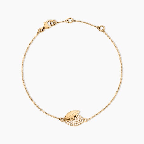 Bracelet Plaqu&eacute; Or Jaune Simao Oxydes De Zirconium - Bracelets Femme | Histoire d&rsquo;Or