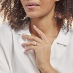 Bague Nesryne Or Blanc Oxyde De Zirconium - Bagues solitaires Femme | Histoire d&rsquo;Or