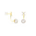 Bijoux D'oreilles Norah Or Jaune Perle De Culture Et Oxyde - Ear cuffs Femme | Histoire d’Or