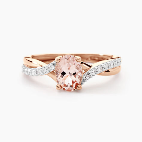 Bague Solitaire Or Rose Lisbet Morganite - Bagues solitaires Femme | Histoire d’Or
