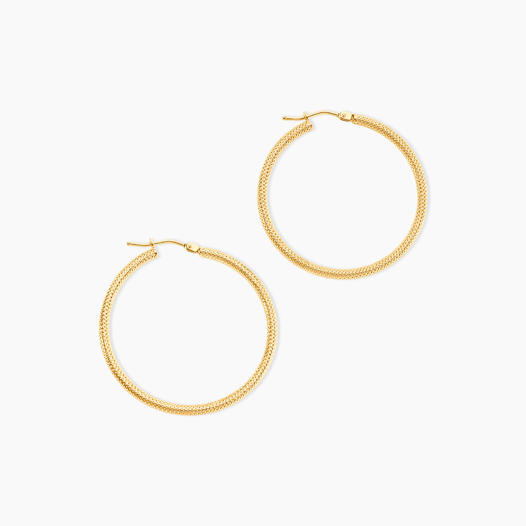 Cr&eacute;oles Ulrica Or Jaune - Boucles d'oreilles cr&eacute;oles Femme | Histoire d&rsquo;Or