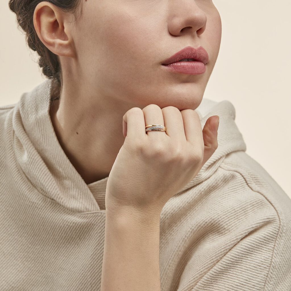 Bague Baliatina Or Tricolore Diamant - Bagues avec pierre Femme | Histoire d&rsquo;Or