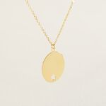 Collier Benedicte Message Or Jaune - Colliers Enfant | Histoire d&rsquo;Or
