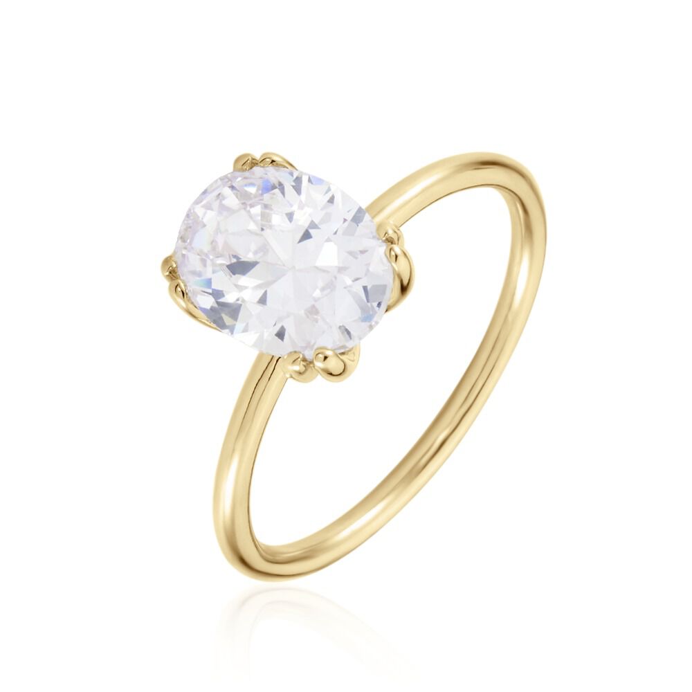 Bague solitaire discount plaqué or