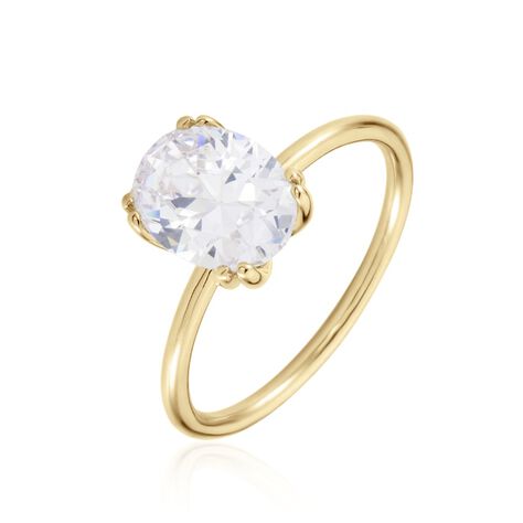 Bague Solitaire Plaqué Or Liber Oxyde De Zirconium - Bagues solitaires Femme | Histoire d’Or