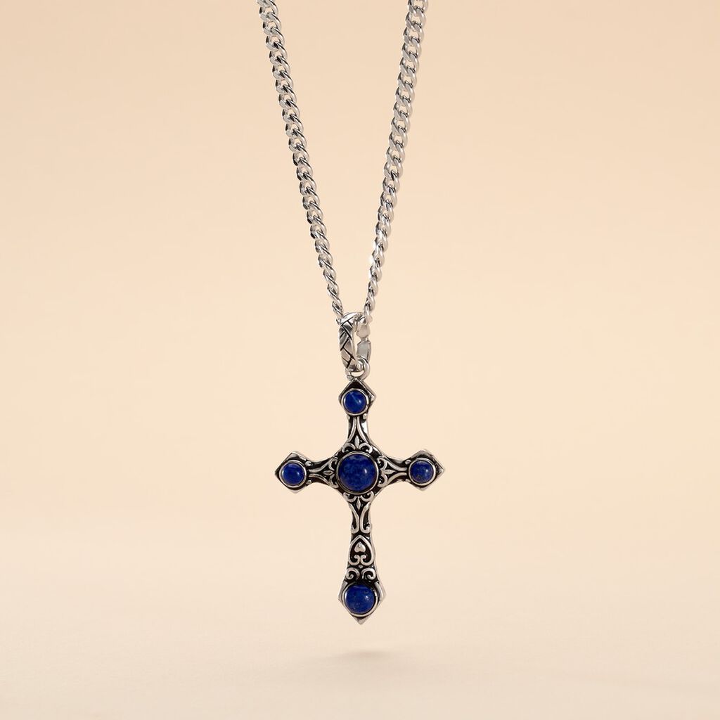 Collier Argent Blanc Aleksei - Colliers Homme | Histoire d’Or