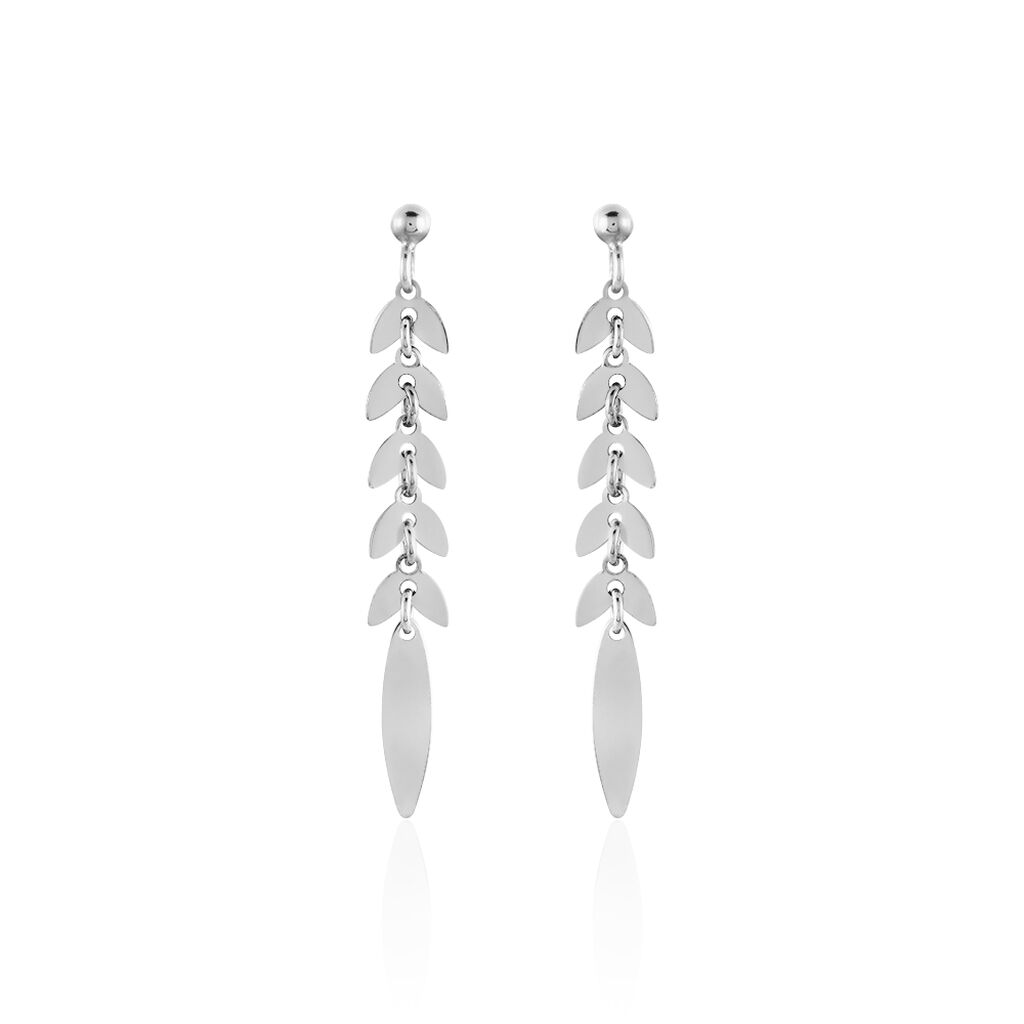 Boucles D'oreilles Pendantes Auxanne Argent Blanc - Boucles d'oreilles fantaisie Femme | Histoire d’Or