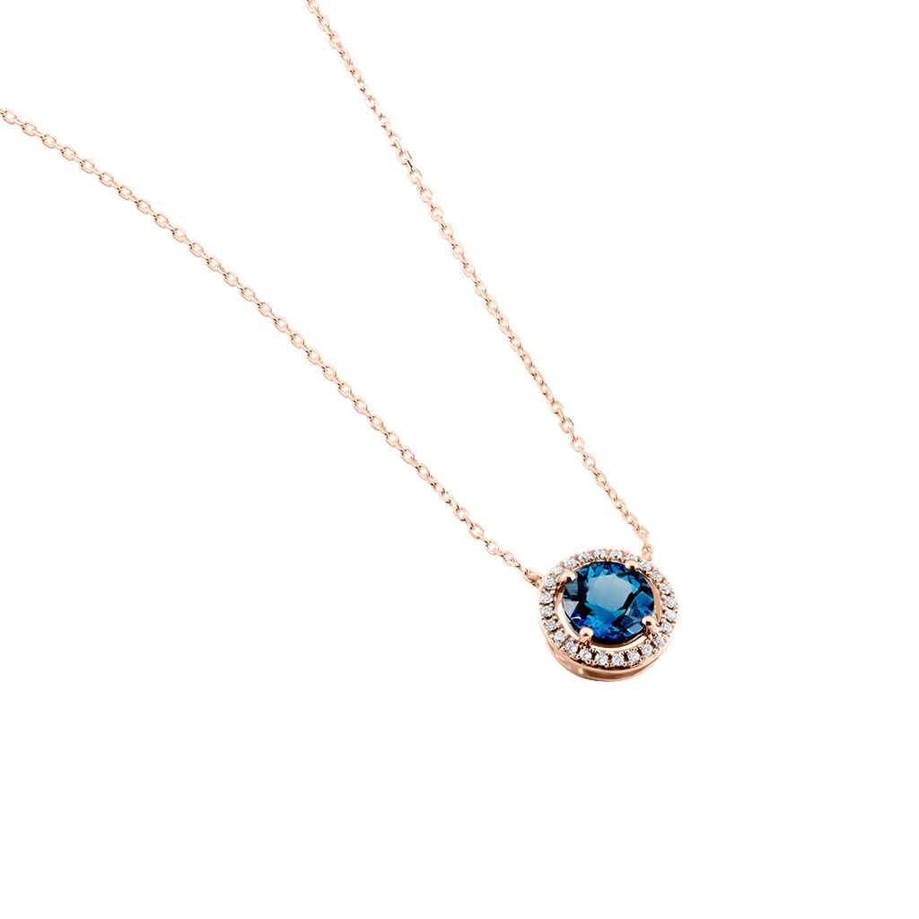 Collier Maeva Or Rose Topaze Oxyde De Zirconium - Colliers Femme | Histoire d&rsquo;Or