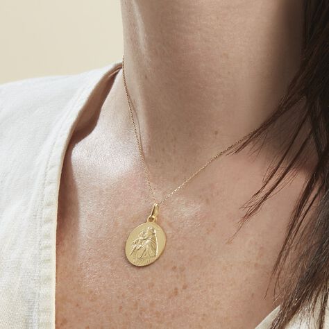 Medaille Or Jaune Saint Antoine De Padoue - Pendentifs Baptême Famille | Histoire d’Or