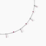 Collier Summer Burgundy Argent Blanc Oxyde De Zirconium Rubis - F&ecirc;te des m&egrave;res Femme | Histoire d&rsquo;Or