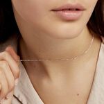 Cha&icirc;ne Claudine Maille For&ccedil;at Argent Blanc - Chaines Femme | Histoire d&rsquo;Or