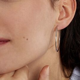 Créoles Valencina Flexibles Rondes Or Blanc - Boucles d'oreilles créoles Femme | Histoire d’Or