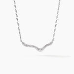 Collier Nandie Argent Blanc Oxyde De Zirconium - Colliers fantaisie Femme | Histoire d&rsquo;Or