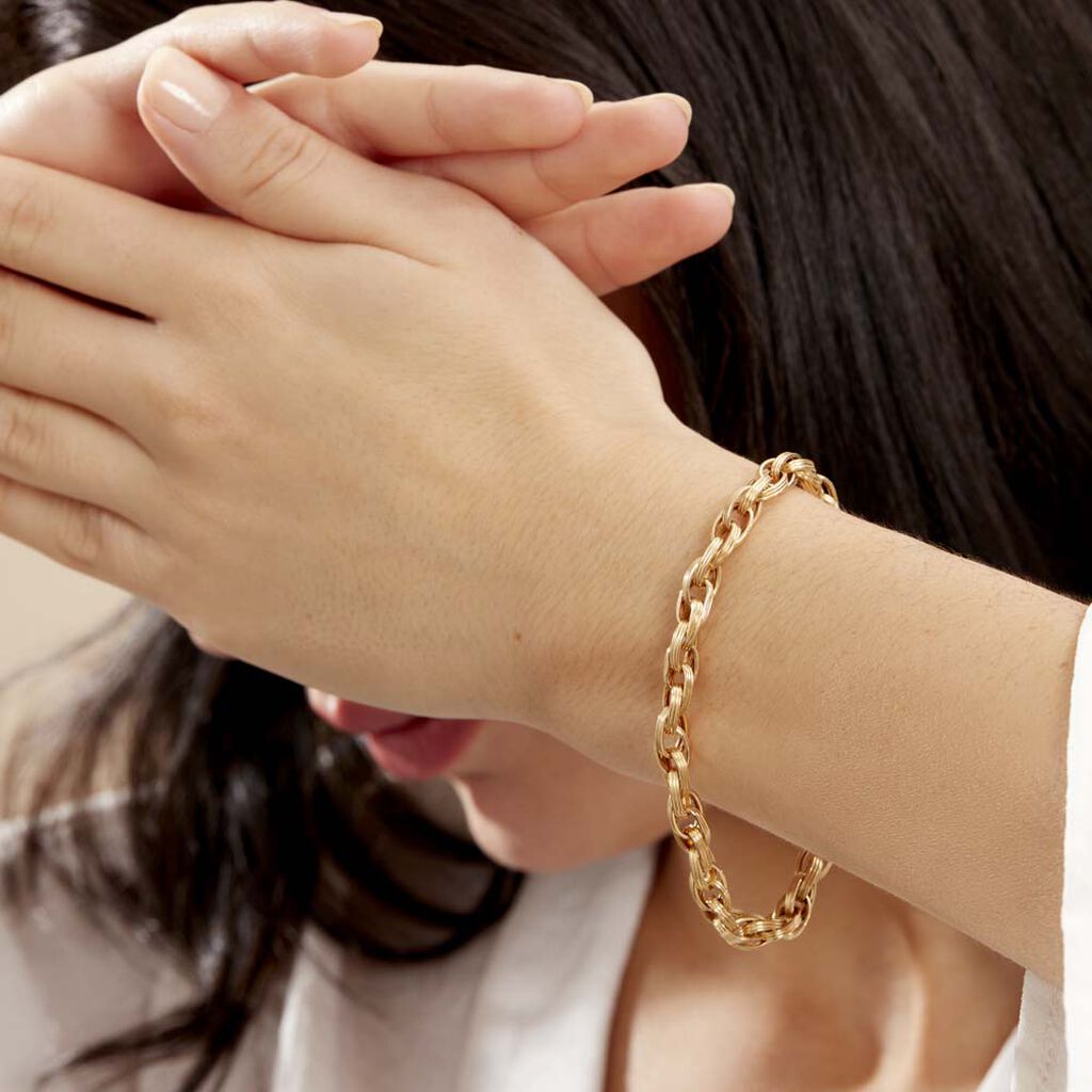 Bracelet Aaron Maille Fantaisie Or Jaune - Bracelets chaîne Femme | Histoire d’Or