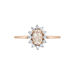 Bague Jozsua Or Rose Morganite Peche Oxyde De Zirconium - Bagues solitaires Femme | Histoire d’Or